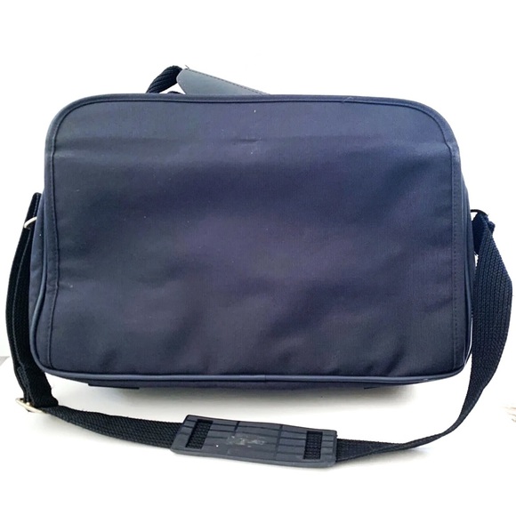 Samsonite Laptop Soft Shell Navy Blue Computer Briefcase Carry On Carrying Bag - Picture 3 of 11